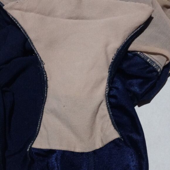 Longitude One Piece Swimsuit-Size 8 Tall-Shelf Bra-Gold Buttons-Stars-Union Made - Picture 7 of 11